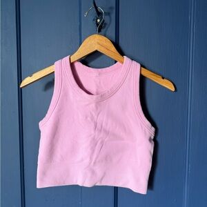 Pink Sleeveless Crop Top